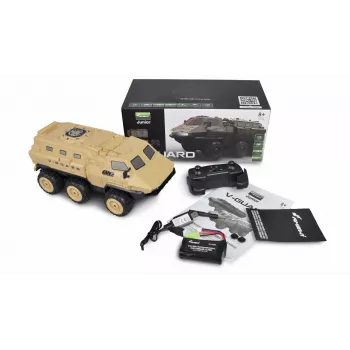 Amewi V-Guard šarvuotas automobilis 6WD 1:16 RTR nuotoliniu valdymu RC modelis su elektriniu varikliu (22585)