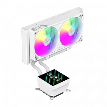 Gamemax GLACIER 240 LCD WH skystas aušintuvas procesoriui | Intel, AMD