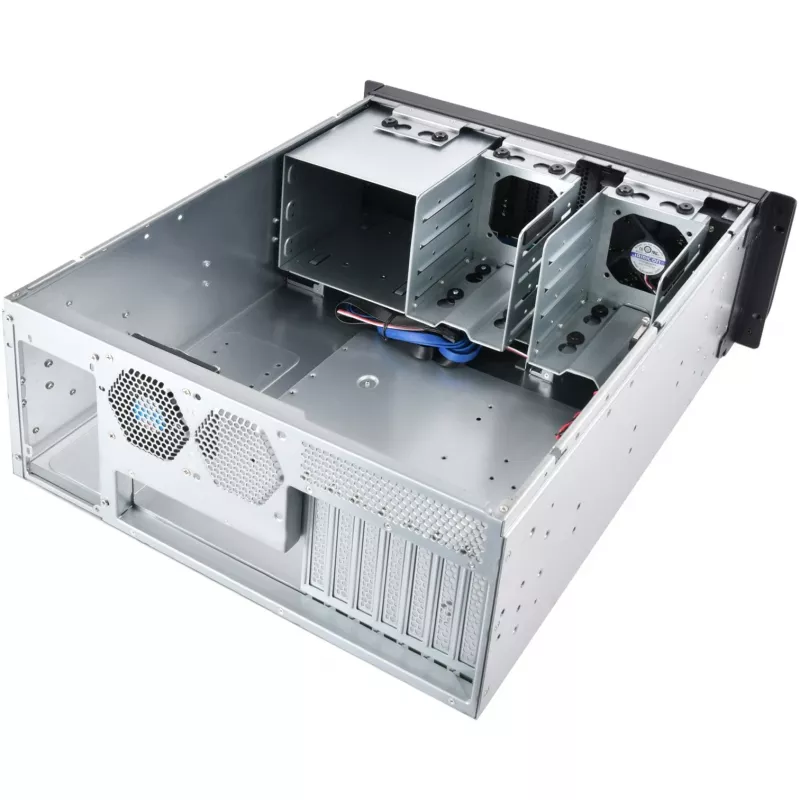 Silverstone RM400 stovo korpusas 4U, juodai pilkas