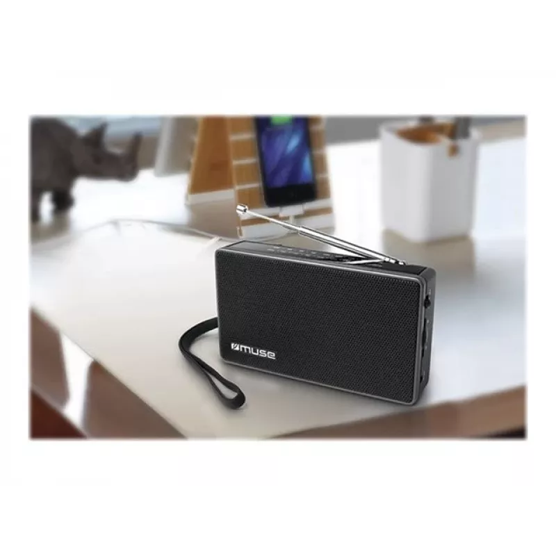 Muse M-030R 2 juostų nešiojamas radijas, juodas