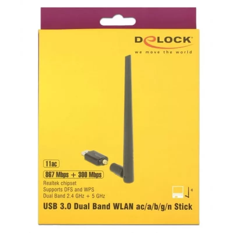 Belaidžio tinklo USB adapteris DeLOCK 12535