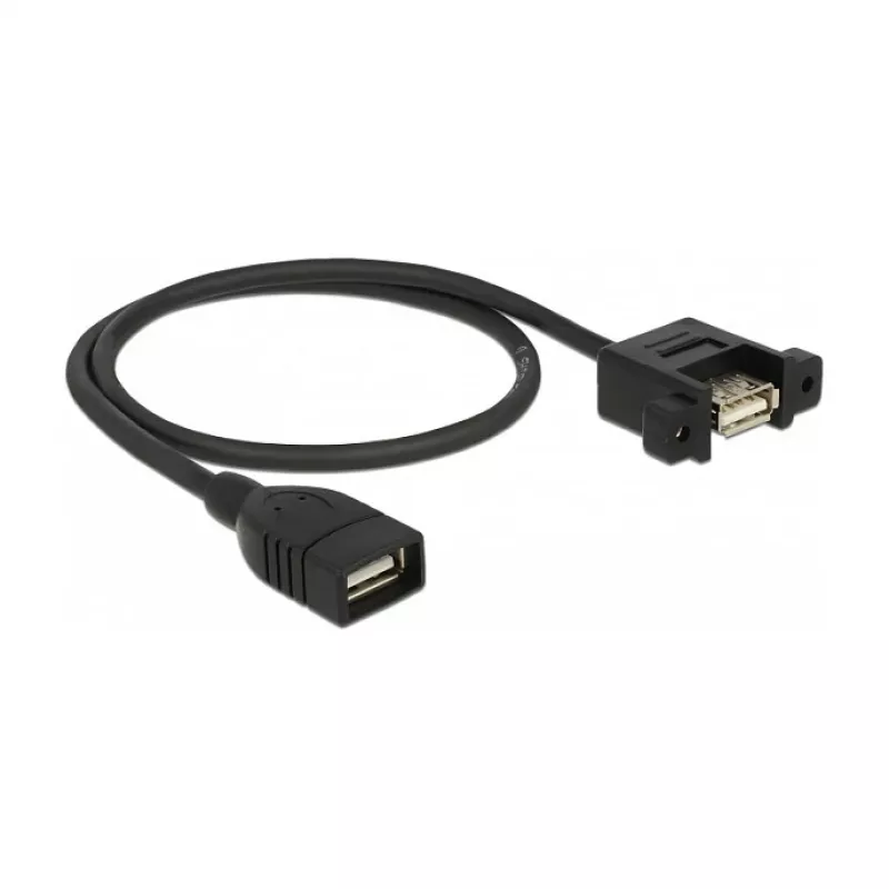 USB kabelis DeLOCK 85459 USB 2.0 0,5 m Juodas