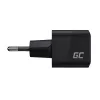Mobiliojo įrenginio įkroviklis Green Cell CHARGC06, USB-C 33W, Quick Charge 3.0, AC 100–240V, juodas