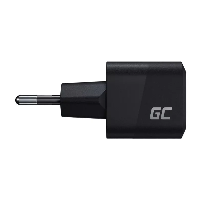 Mobiliojo įrenginio įkroviklis Green Cell CHARGC06, USB-C 33W, Quick Charge 3.0, AC 100–240V, juodas