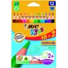 BIC spalvoti pieštukai TRIANG.CBW 10+2 EU 12 vnt., 214842
