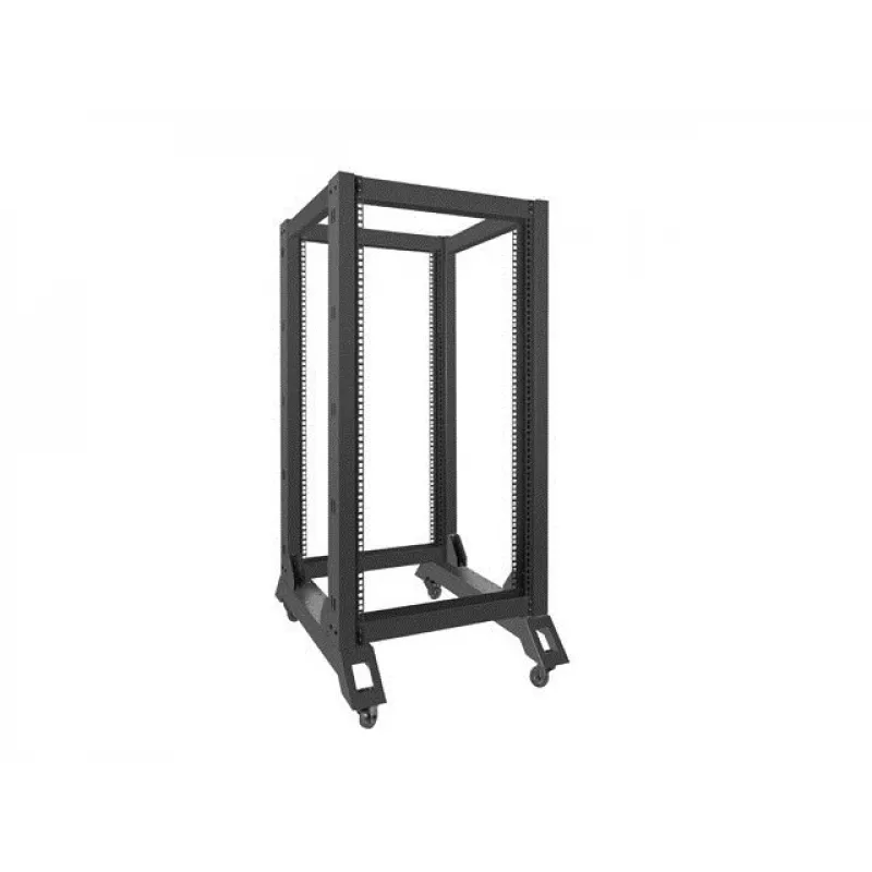 Atviras stovas LANBERG OR01-6822-B 22U, 600 mm x 800 mm, juodas, 600 kg