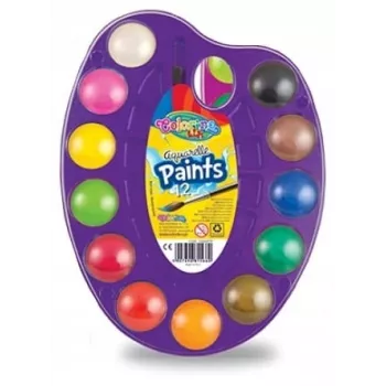 Colorino Kids vandens spalvų paletė 12 spalvų