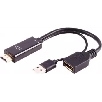 Adapteris HDMI A (moteriška) į DisplayPort (vyriškas) ShiverPeaks BS10-01012 4K 60Hz 20 cm
