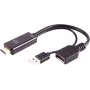 Adapteris HDMI A (moteriška) į DisplayPort (vyriškas) ShiverPeaks BS10-01012 4K 60Hz 20 cm