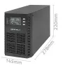 Qoltec nepertraukiamo maitinimo šaltinis (UPS) | 1kVA | 1000W | galios koeficientas 1.0 | LCD | EPO | USB | Online