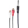 Garso adapterio kabelis ShiverPeaks BS30461 0,2 m 6,35 mm 2xRCA juoda raudona balta