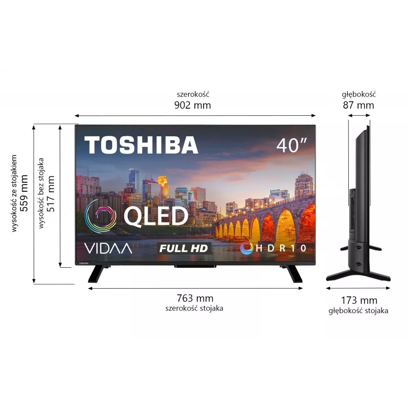 Televizorius QLED 40 colių 40QV2F63DG