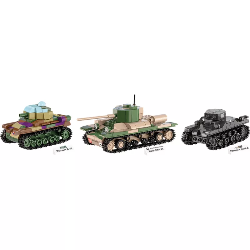 Konstruktorius COBI Renault R35 / Valentine IX / Panzer I 595 detalių