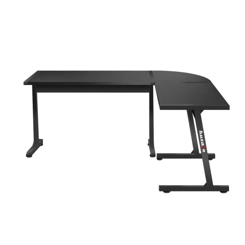 Žaidimų stalas HUZARO HERO 6.0 BLACK, kampinis, anglies pluoštas