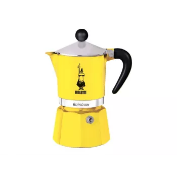 Bialetti Rainbow Black Yellow kavinukas vienam puodeliui