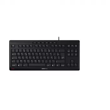 Klaviatūra CHERRY STREAM TKL USB AZERTY prancūziška juoda laidinė 94 klavišai