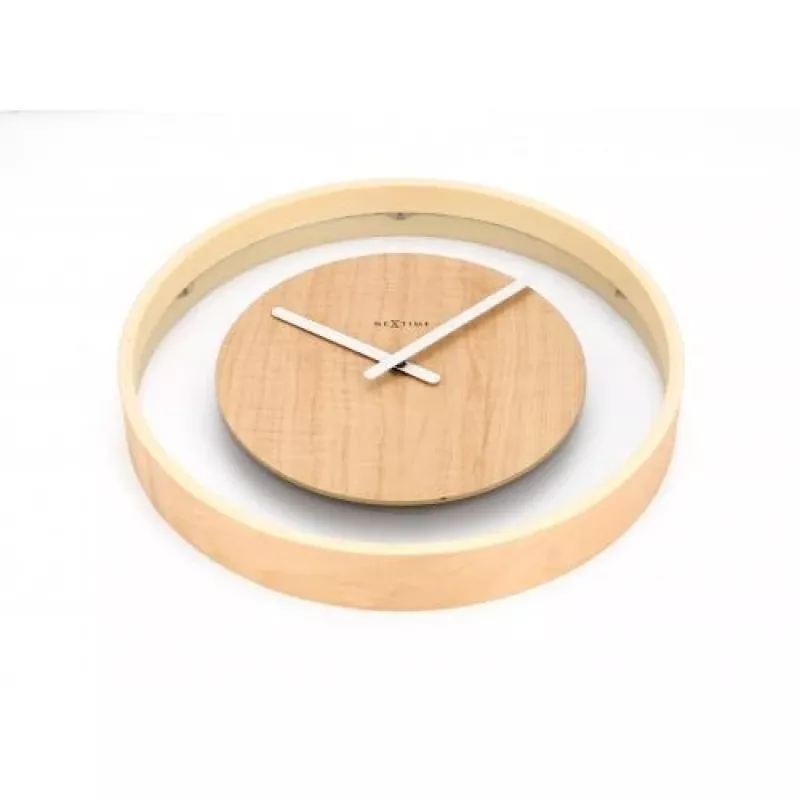 NeXtime laikrodis Wood Loop 3046, Ø30 cm, sieninis, medinis