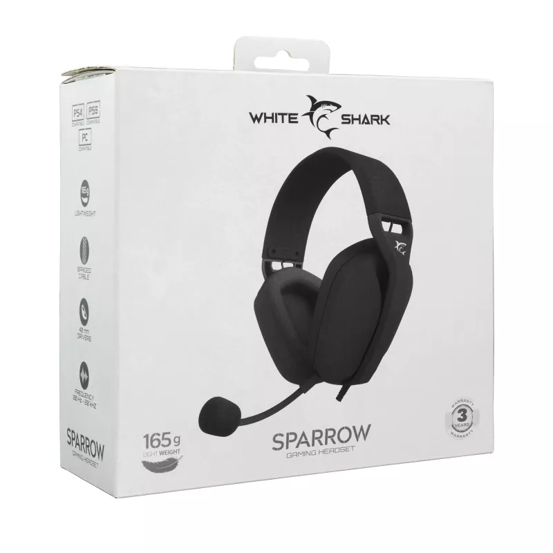 Ausinės White Shark GH-2443 Sparrow Black