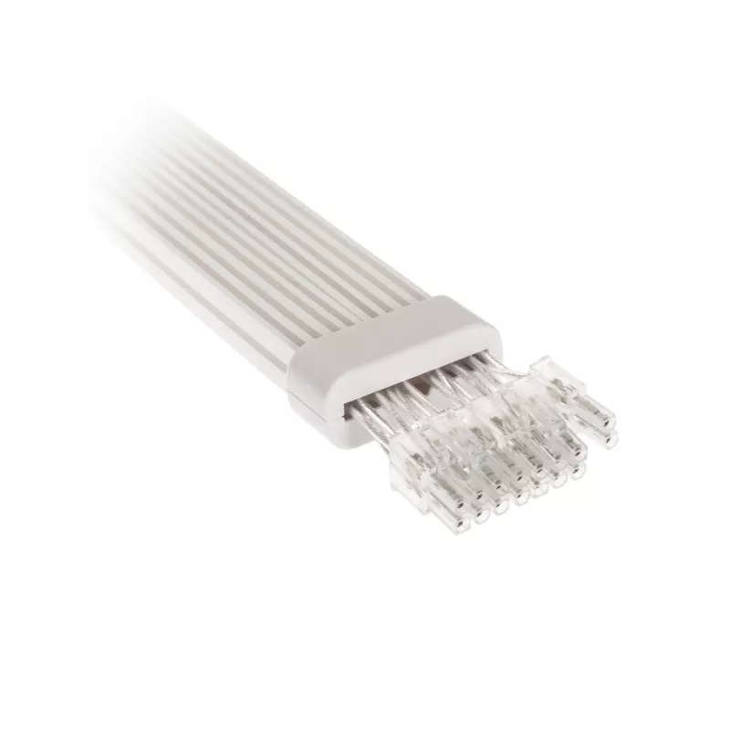 PCI-E 8 kontaktų ilginimo laidas Kolink Umbra Radiant ARGB — dvigubas 2× 8 kontaktų, pintas ilginimas GPU maitinimui
