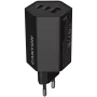 CANYON Charger HEXAGON 65 GaN 65W 2xPD 1xQC EU juodas (CND-CHAHEX65B)