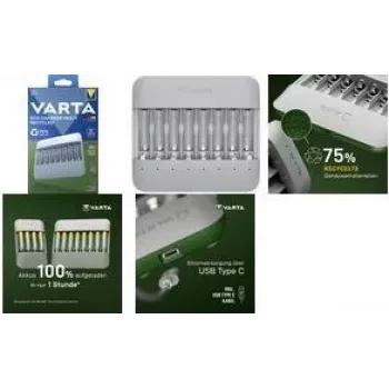 Varta Eco Charger Multi USB įkroviklis NiMH pilkai