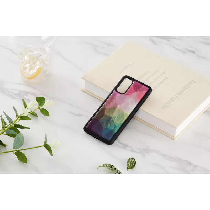Apsauginis dėklas iKins Samsung Galaxy S20 – vandens gėlių raštas, juodas
