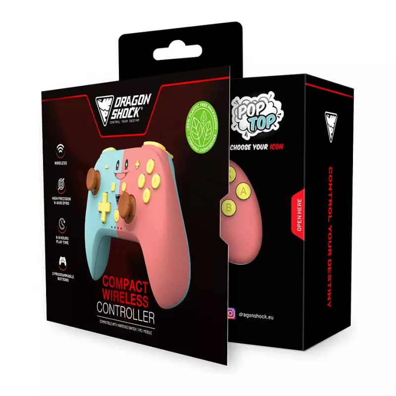 Dragonshock valdiklis Poptop Wireless Cubes rožinis mėlynas jungiklis