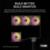 Corsair iCUE LINK RX120 MAX ARGB 120mm korpuso ventiliatoriai 3 vnt. komplektas juodi
