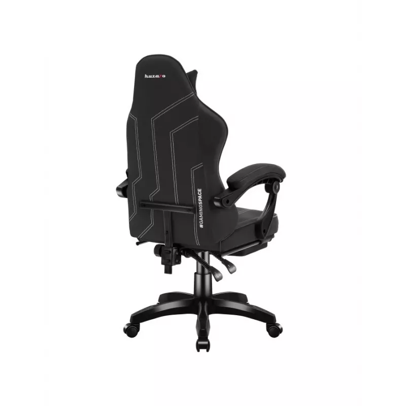 Žaidimų kėdė Huzaro Force 3.7 Carbon Black – ergonomiška, reguliuojamas aukštis 107,5–116,5 cm, 5 ratukai, juosmens ir kaklo pagalvėlės