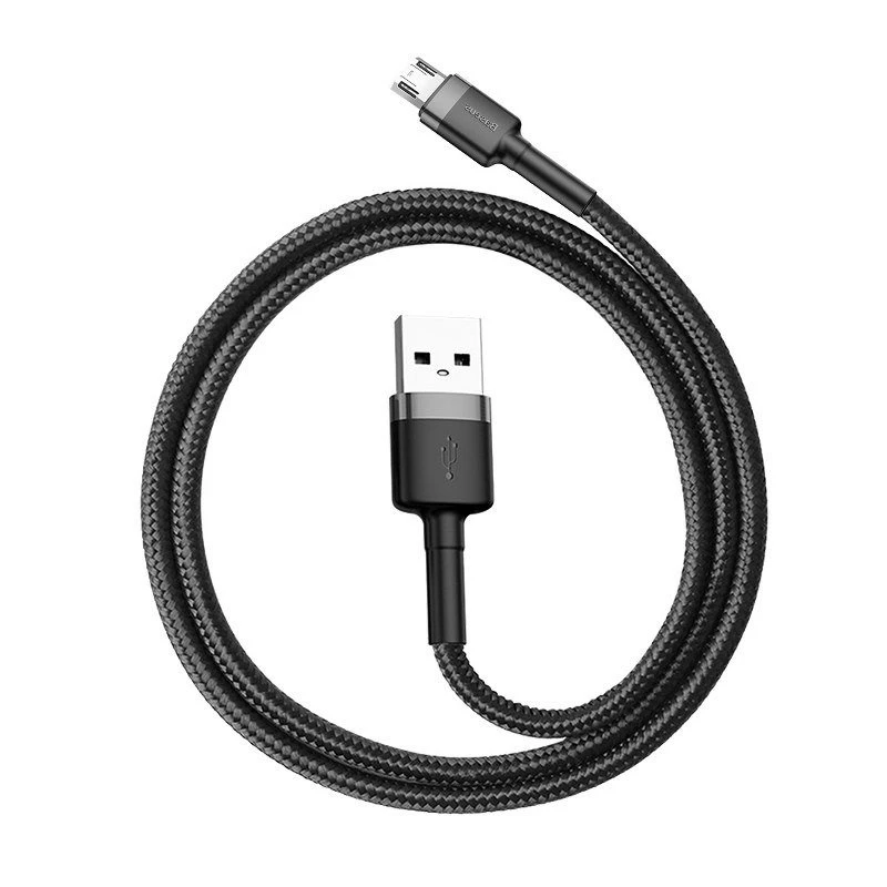 Baseus Cafule 2.4A 1m Micro USB laidas (pilka/juoda)