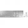 CHERRY DW 9100 SLIM belaidė klaviatūra ir pelė RF Wireless + Bluetooth QWERTZ vokiška sidabrinė