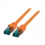 EFB-Elektronik RJ45 jungiamasis kabelis Cat.6A S/FTP LSZH oranžinis 0,15 m (MK6001.0,15O)