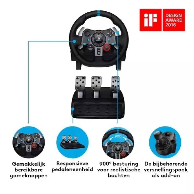 Logitech Driving Force G29 – vairas ir pedalai – laidinis – Sony PlayStation 3, PlayStation 4