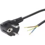 Maitinimo laidas su kištuku Lappkabel 70261131 H03VV-F F3G0.75/2000 BK – 3 gyslų, 0,75 mm², juodas