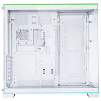 Lian Li O11 Dynamic EVO RGB PC korpuso komplektas + HydroShift II LCD-S 360TL AiO + 6x UNI FAN SL-INF 120 Reverse Blade ventiliatoriai - balta