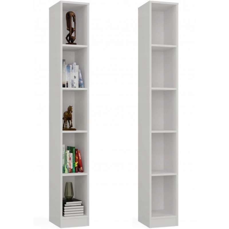 Vientisa knygų lentyna REGAŁ R25 25 cm balta