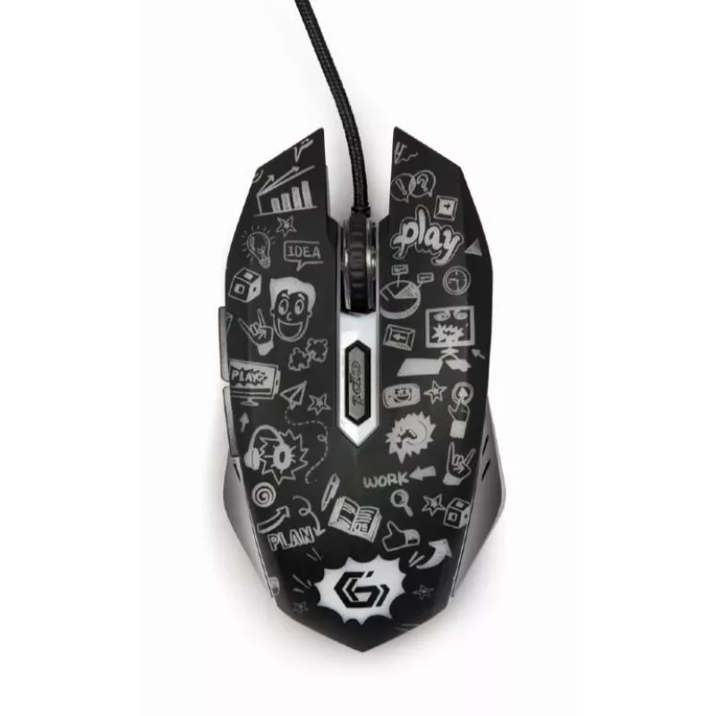 Pelinė USB optinė juoda MUS-6B-GRAFIX-01 Gembird