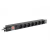 Lanberg PDU-07F-0200-IEC-BK Maitinimo skirstytuvas 19 colių 1U 10A 2m 7x Schuko lizdų