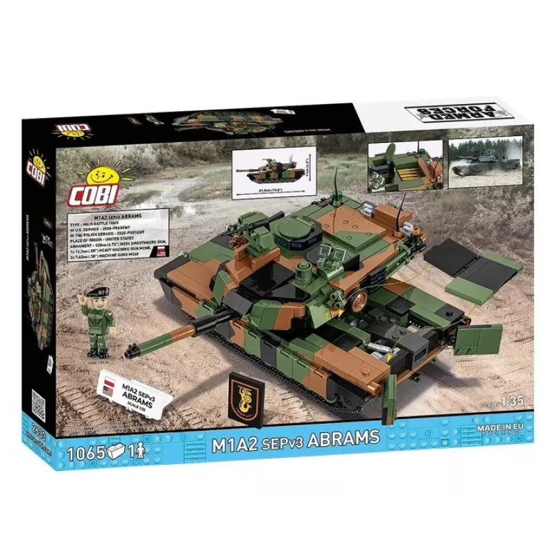 Konstruktorius Cobi M1A2 SEPV3 Abrams su 1065 kaladėlių