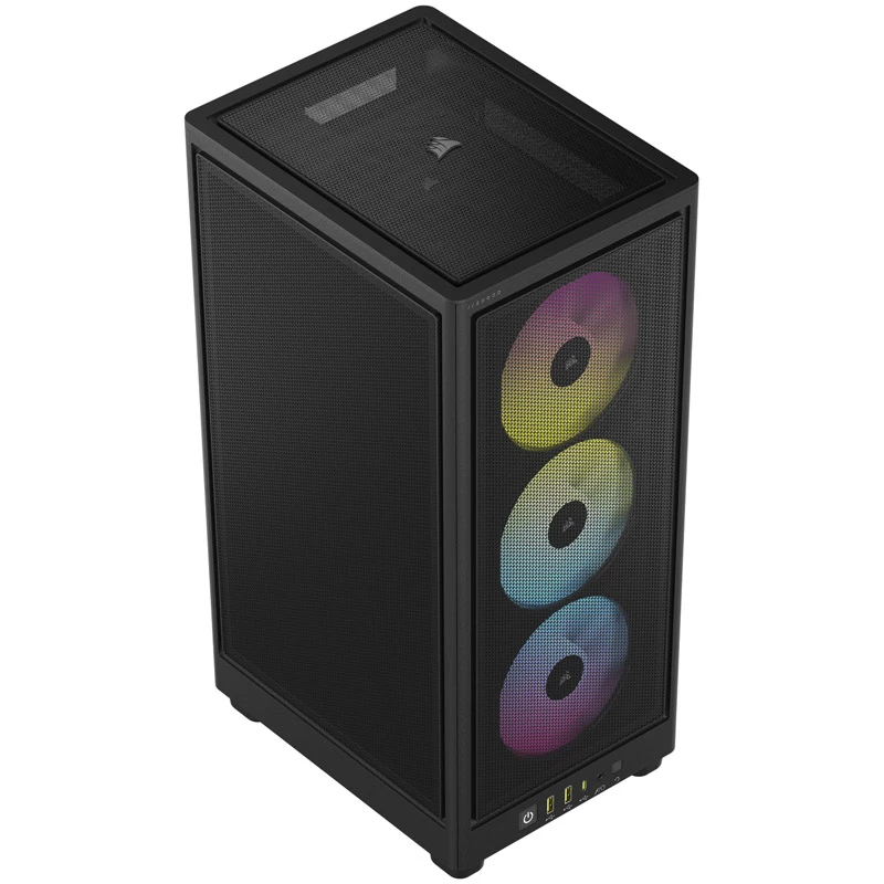 Corsair RGB AIRFLOW PC korpusas 2000D juodas Mini-ITX maitinimo šaltinis neįtrauktas SFX