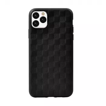 Minkštas apsauginis dėklas Devia Woven2, iPhone 11 Pro Max, austas raštas, juodas