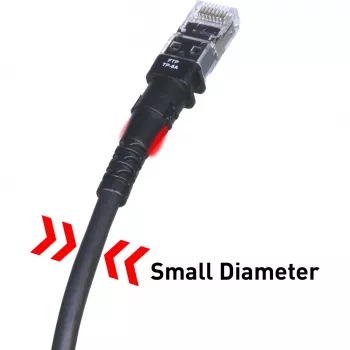 PatchSee TP-6A-F/5 Black 1,5 m Cat6a F/FTP tinklo laidas