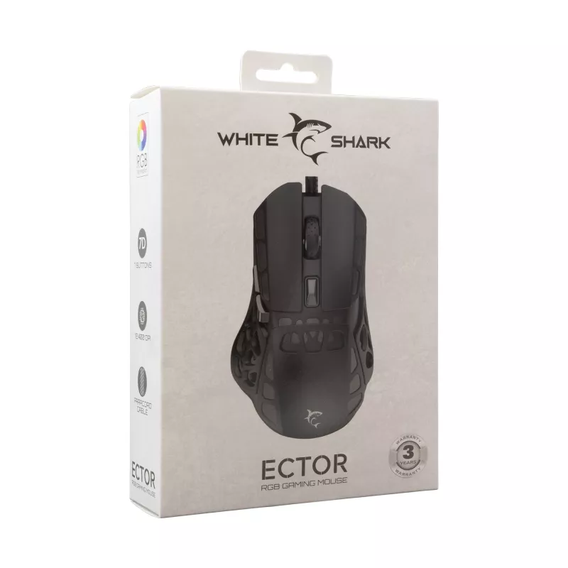 Pelė White Shark GM-5016 Ector Black USB