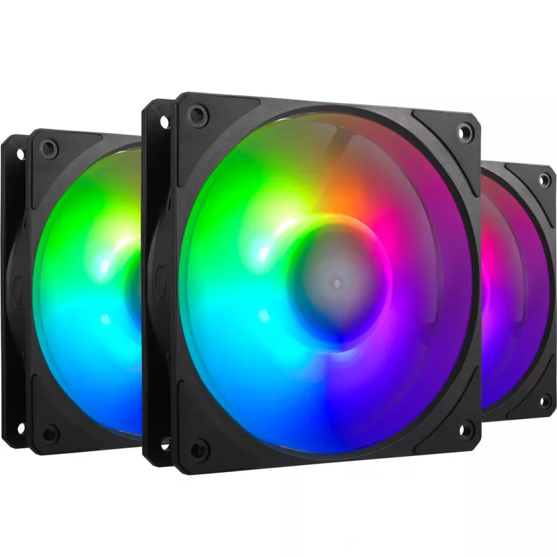 3 vnt. komplektas COOLER MASTER Mobius 120P ARGB ventiliatorių