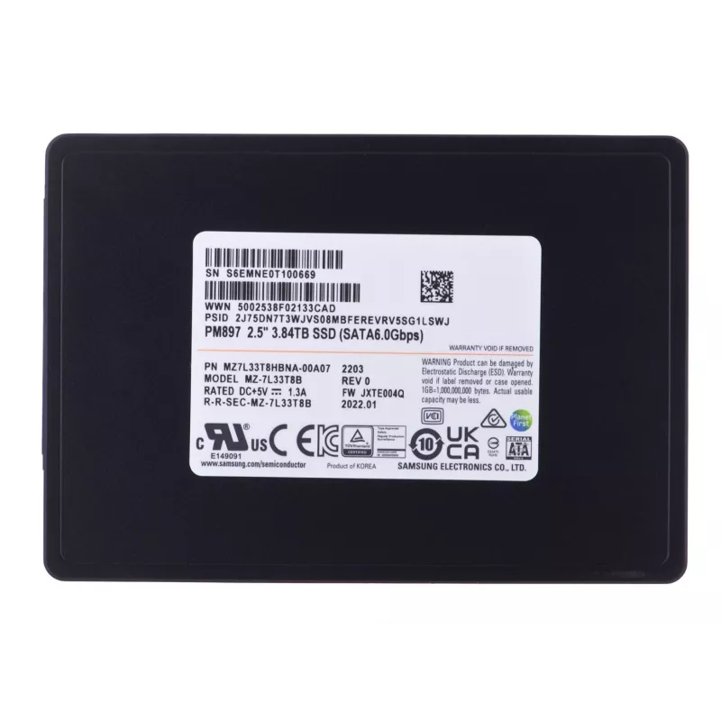 Samsung PM897 3.84 TB 2.5 colio Serial ATA III V-NAND SSD