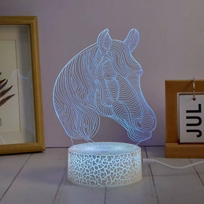 Manta SNL116RGB LED RGB 3D dekoratyvinė lempa su arkliais