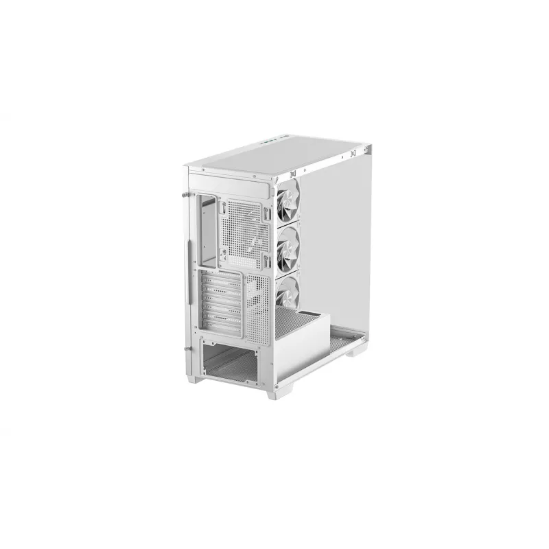 Korpusas DeepCool CG580 4F V2 Midi Tower baltas – ATX, grūdintas stiklas, 3x120mm šoniniai ventiliatoriai, 360mm šoninis radiatorius
