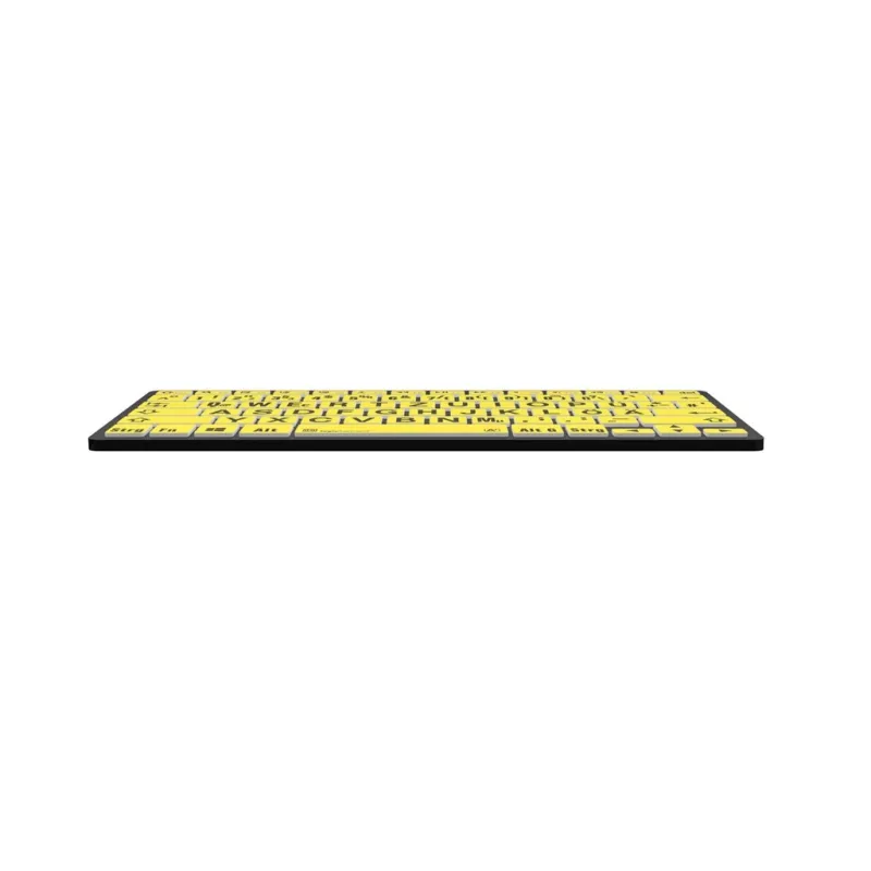 Belaidė Bluetooth klaviatūra Logickeyboard LKB-LPBY-BTPC-DE, QWERTZ, didelės raidės, geltona/juoda