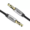 Baseus Yiven garso kabelis 3.5 mm vyriškas M30 1.5 m sidabrinis+juodas