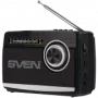 Nešiojamas garsiakalbis SVEN SRP-155, juodas (3W, Bluetooth, FM/AM/SW, USB, microSD, žibintuvėlis, baterija)